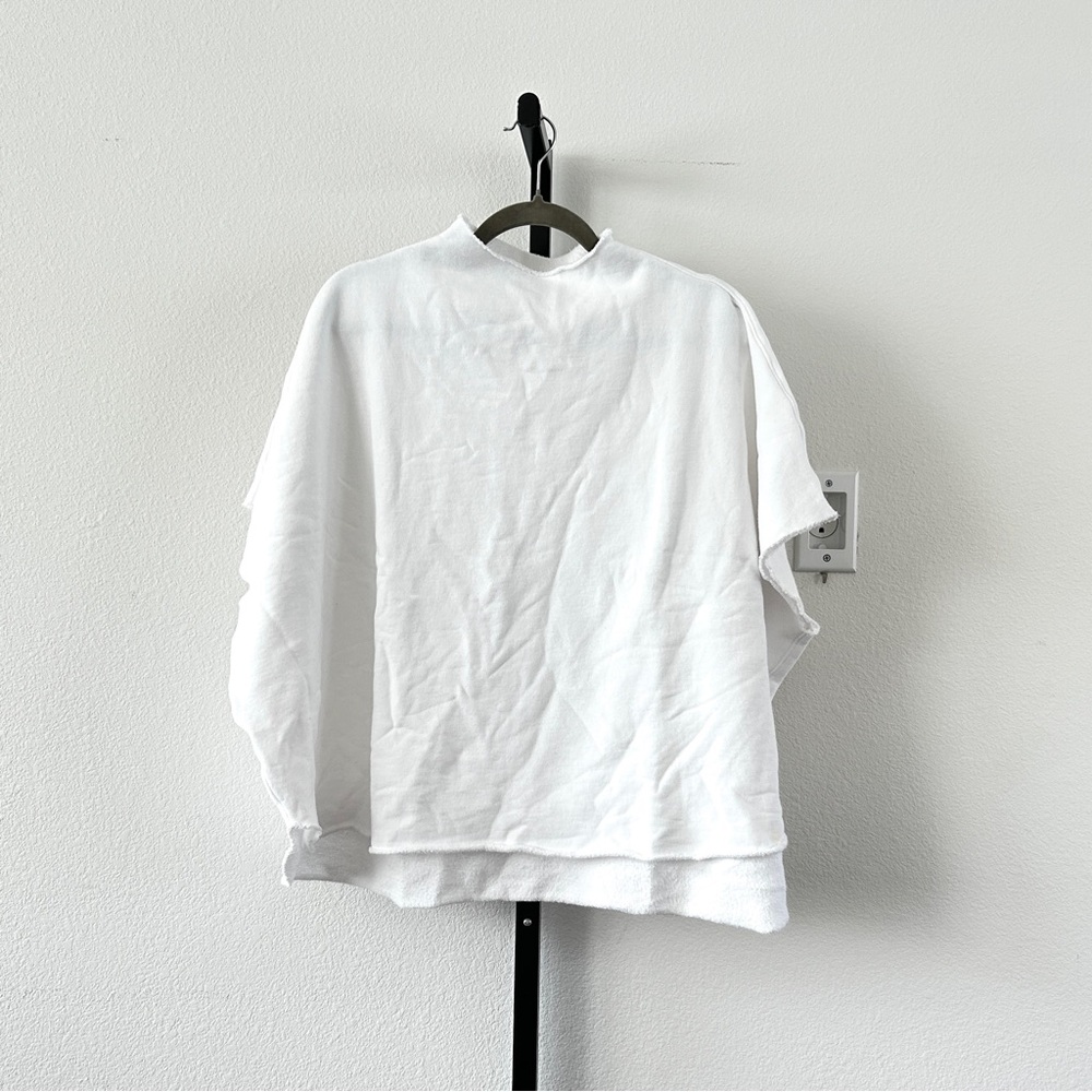 Frank & Eileen Audrey Funnel Neck Capelet in White, Size OS, New without Tag